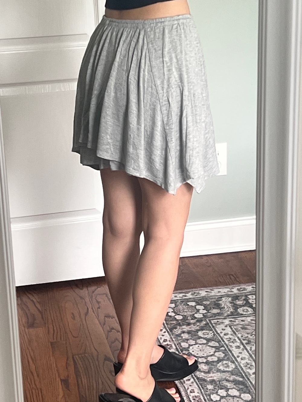 GAP Light Gray High-Low Layered Ruffle Skirt - Picture 4 of 8